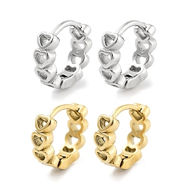 304 Stainless Steel Hollow Heart Huggie Hoop Earrings for Women, with 316 Surgical Stainless Steel Ear Pins