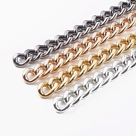 Handmade UV Plating ABS Plastic Curb Chain, Twisted Chains