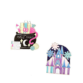Enchanting Castle Stationery Set with Colorful Pins - Make Magic!