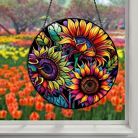 Colorful Sunflower Dreamcatcher for Home Decor, Window, Porch, Garden