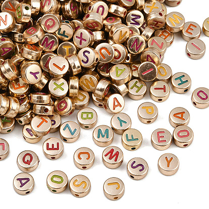 1000 непрозрачные акриловые бусины, плоские круглые с буквы