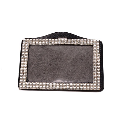 Rechteckiger Glasfaser-ID-Kartenhalter, mit Rhinestone Harz, für den Geschäftsausweis