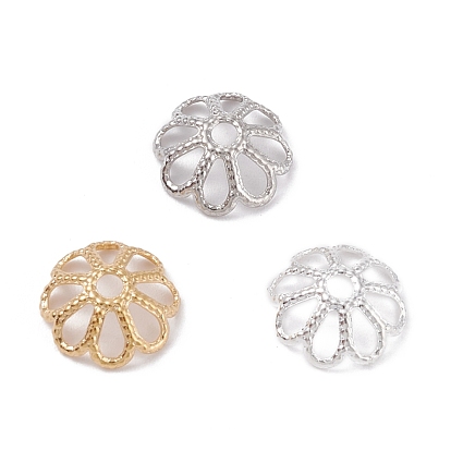 Латунные многолепестковые колпачки для бусинок, долговечный, цветок