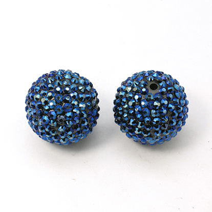 20mm Rhinestone Bubblegum Beads