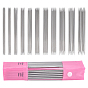 55Pcs Stainless Steel Knitting Needles Set