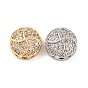 Латунные микропаве из прозрачного кубического циркония, без кадмия, без никеля и без свинца, плоско-круглые