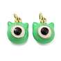 Подставка для сглаза, латунная, эмалированная, подвески, с целью перехода в кольце, долговечный, без кадмия и без свинца, реальный 18 k позолоченный