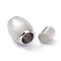 304 Stainless Steel Magnetic Clasps with Glue-in Ends, with Shell & Epoxy, Column