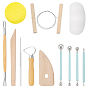 32Pcs 4 Styles Wood Double Heads Modeling Clay Sculpting Tools Set, with 64Pcs 8 Styles Wood & Stainless Steel Ceramic Making Tools Kit