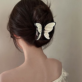 Vintage French Acrylic Butterfly Hair Clip with Sweet High-end Charm and Unique Design