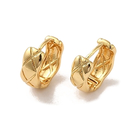 Brass Rhombus Hoop Earrings