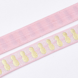 Плоский эластичный шнур, узор ананаса