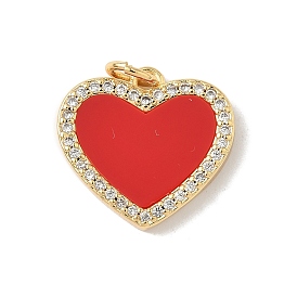 Латунный микропаве кубический цирконий с подвесками из смолы, сердце прелести, без свинца и без кадмия, долговечный, стойки покрытие, с целью перехода в кольце