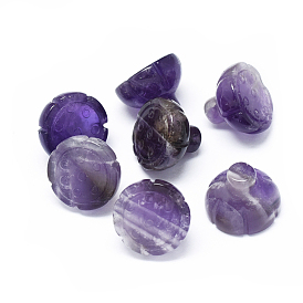 Natural Amethyst Beads, Lotus Pod