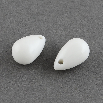 Teardrop Acrylic Charms Charms, 13x8mm, Hole: 2mm, about 1050pcs/500g