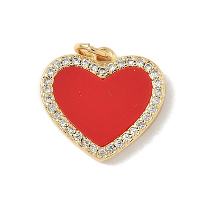 Латунный микропаве кубический цирконий с подвесками из смолы, сердце прелести, без свинца и без кадмия, долговечный, стойки покрытие, с целью перехода в кольце