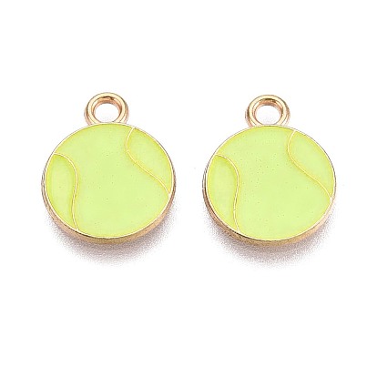 Подвески из сплава и эмали, бейсбол прелести, золотые