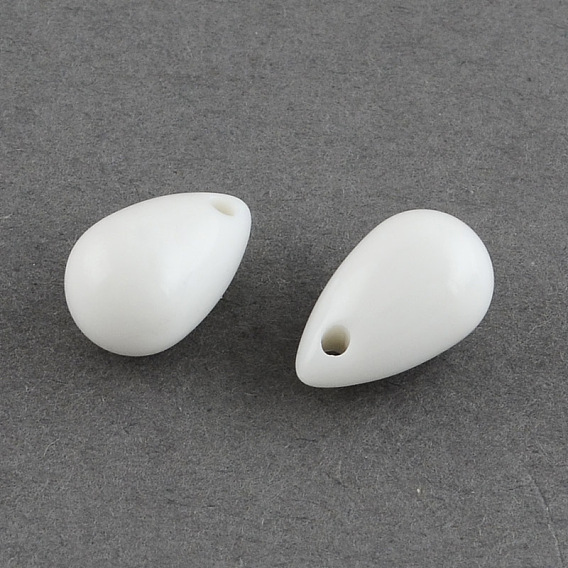 Teardrop Acrylic Charms Charms, 13x8mm, Hole: 2mm, about 1050pcs/500g