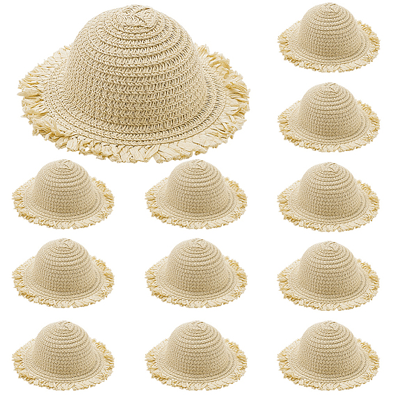 Кукла соломенная шляпа, мини-шапка для вязания вручную, для поделок ювелирные изделия аксессуары ремесло украшение