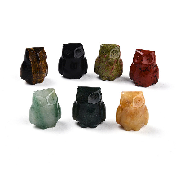 Украшения для демонстрации сов из натурального камня, фигурка для украшения дома, фен-шуй энергетический камень подарок для домашнего офиса украшение рабочего стола