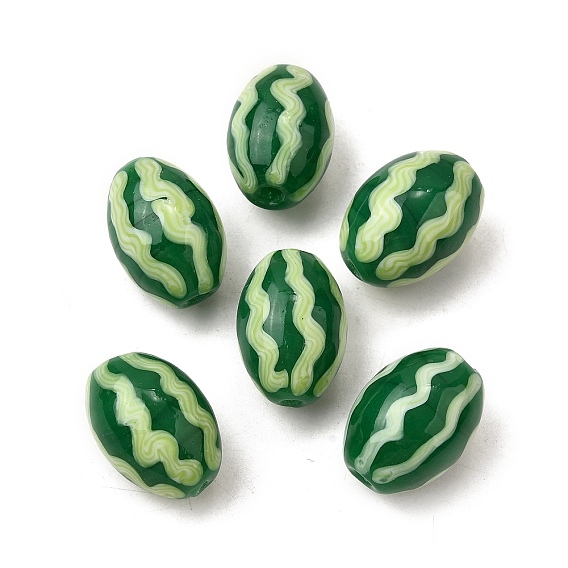 Бусины лэмпворк , арбуз