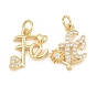 Латунные микропаве прозрачные подвески с фианитом, без кадмия и без свинца