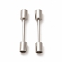 201 Stainless Steel Screw Clasps, Column, For Leather Cord Bracelets Making