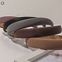 Simple Solid Color Vintage Leather Hairband for Women - Retro Headband for Styling.