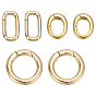 6шт 3 стили латунные пружинные затворные кольца, овал и пончик