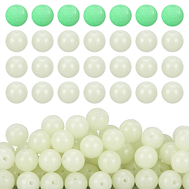 PandaHall Elite 150Pcs Synthetic Luminous Stone Beads Strands, Round