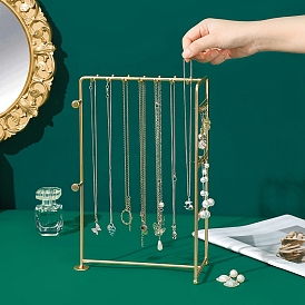 Présentoirs de bijoux en fer rectangle, support organisateur de bijoux pour collier, affichage de bracelet, décorations pour la maison