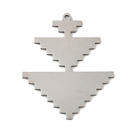 201 подвески из нержавеющей стали, лазерная резка, талисман в виде треугольной стрелы, анти-тускнение