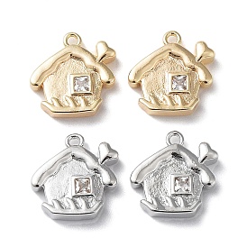 Brass Glass Charms, House