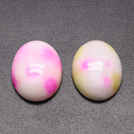 Gefärbt oval natürliche Jade cabochons