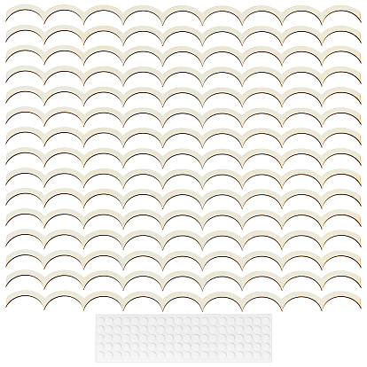 20шт. деревянные рамки веерообразной формы, поделки своими руками для дома, шкафа, дверной рамы, украшение, с 100шт. акриловых круглых двусторонних клейких полосок