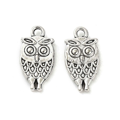 Сплавочные подвески тибетского стиля, без кадмия и без свинца, сова прелести