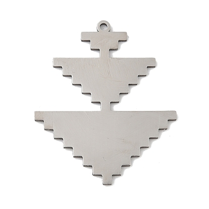 201 подвески из нержавеющей стали, лазерная резка, талисман в виде треугольной стрелы, анти-тускнение