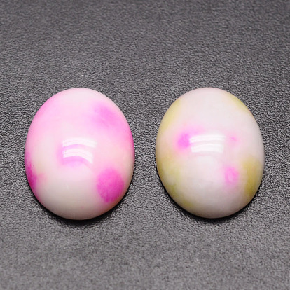 Gefärbt oval natürliche Jade cabochons