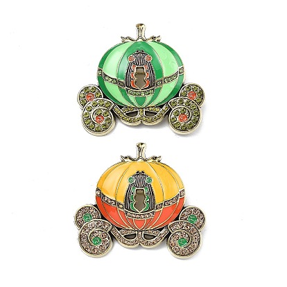 Эмалевые булавки в виде кареты из тыквы, броши из сплава для одежды рюкзака