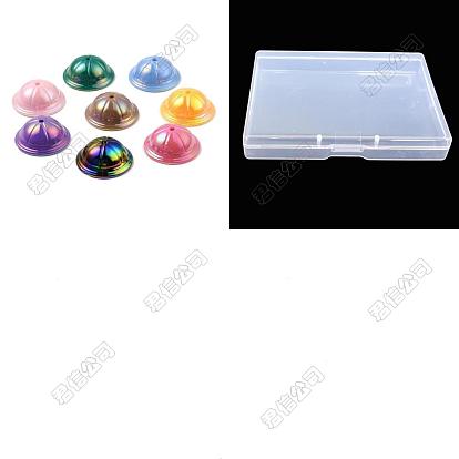 40pcs UV-Beschichtung undurchsichtige Acrylperlen, irisierend, Hut