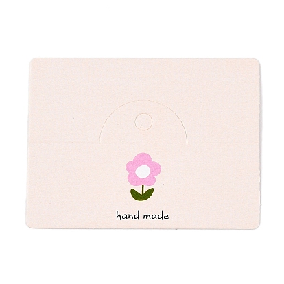 Бумажные складные карточки-заголовки, упаковочная бумага с цветочным принтом и отверстием для подвешивания, прямоугольные