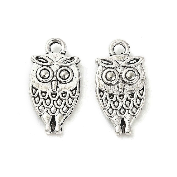Сплавочные подвески тибетского стиля, без кадмия и без свинца, сова прелести