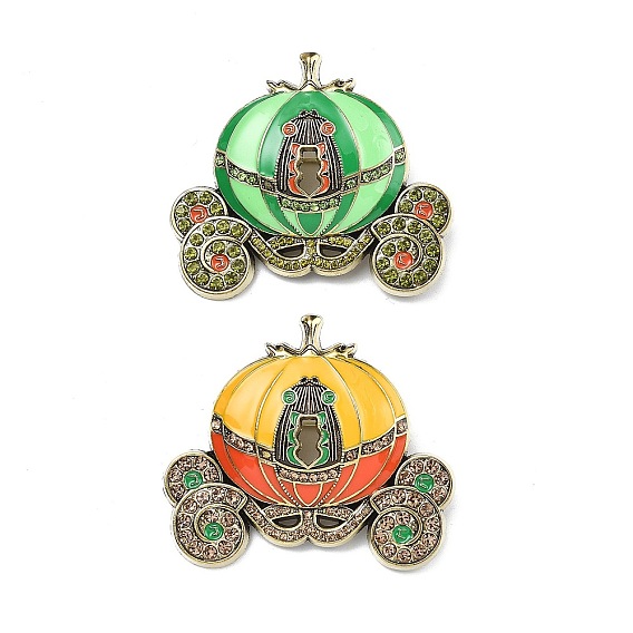 Эмалевые булавки в виде кареты из тыквы, броши из сплава для одежды рюкзака