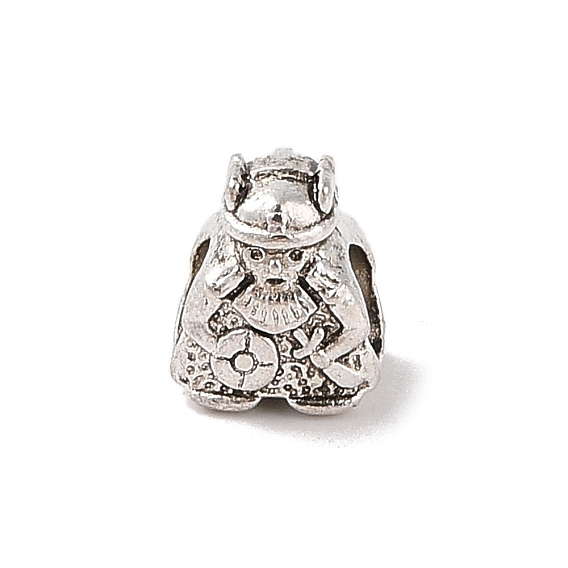 Европейские сплавочные бусины тибетского стиля , бусины с большим отверстием, без свинца и без кадмия, викинг скандинавский воин