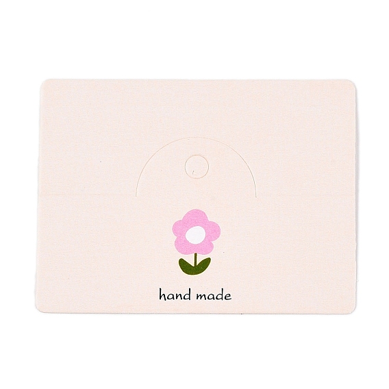 Бумажные складные карточки-заголовки, упаковочная бумага с цветочным принтом и отверстием для подвешивания, прямоугольные