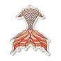 Printed Transparent Acrylic Pendants, Mermaid Tails