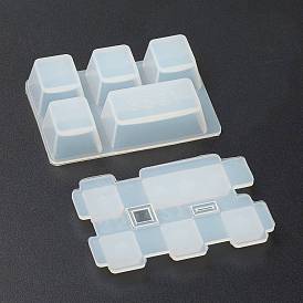 DIY Backspace Keycap Silicone Mold, with Lid, Resin Casting Molds, For UV Resin, Epoxy Resin Craft Making