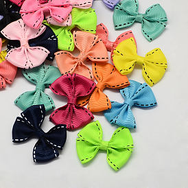 Handarbeit gewebt Ornament Accessoires, Grosgrain bowknot, 45x52x8 mm, ca. 200 Stk. / Beutel