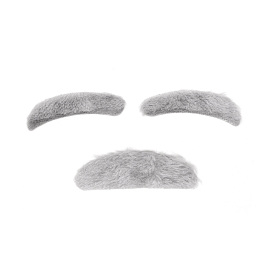 Cejas y barbas de simulación de tela, con adhesivo en la espalda, para decoraciones de halloween