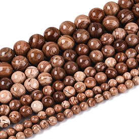 Натуральное дерево каменным кружевом бисер нитей, круглые